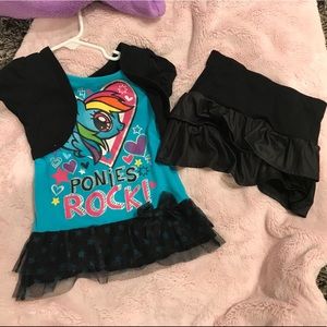 Girls My Little Pony matching set size 5